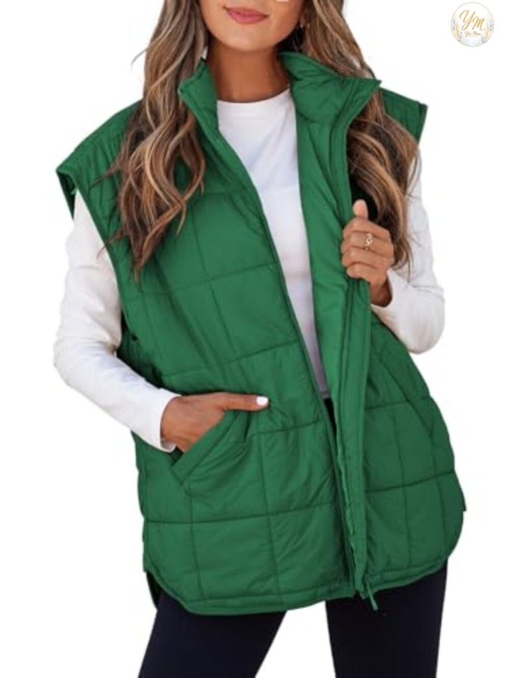 Puffer Vest Quilted Zip Up Sleeveless Outerwear Winter Layer